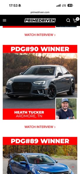 PrimeDriven win — 2019 Audi S4